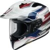 Shoei Hornet ADV Navigate Motorhelm -Kortingswinkel Voor Motoruitrusting Shoei hornet adv navigate blauw wit rood b37a