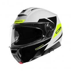 Schuberth C5 Eclipse Motorhelm -Kortingswinkel Voor Motoruitrusting c5 eclipse wit geel voorzijde ce24