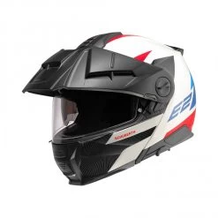 Schuberth E2 Defender Motorhelm -Kortingswinkel Voor Motoruitrusting schuberth e2 defender wit rood blauw 7298